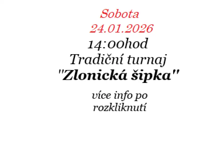 Turnaj Zlonická šipka 2026